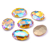 Paradise Shine Big Oval Shape High Quality Glass Pointed Back Fancy Rhinestones WholesaleRhinestone
