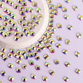 Concise Hexagon Shape Crystal AB Flat Back Fancy Rhinestones WholesaleRhinestone