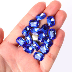 Light Sapphire Cushion Shape High Quality Glass Pointed Back Fancy Rhinestones WholesaleRhinestone