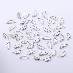 Trapeze Shape Multi Colors Small Size Glass Beveled Flat Back Fancy Rhinestones For Nail Art WholesaleRhinestone