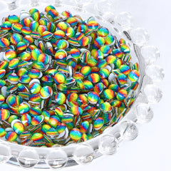 Crystal Rainbow Glass FlatBack Rhinestones White Back WholesaleRhinestone