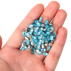 Light Aquamarine Thin Octagon Shape Glass Pointed Back Fancy Rhinestones WholesaleRhinestone