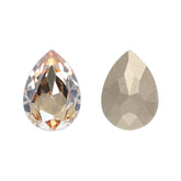 Golden Shadow Pear Shape High Quality Glass Pointed Back Fancy Rhinestones