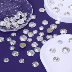 Mixed Sizes Crystal XIRIUS Round Shape High Quality Glass Sew-on Rhinestones WholesaleRhinestone