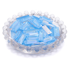 Electric Neon Light Blue Cosmic Baguette Shape High Quality Glass Sew-on Rhinestones WholesaleRhinestone