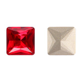 Light Siam Princess Square Shape High Quality Glass Pointed Back Fancy Rhinestones WholesaleRhinestone