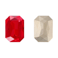 Light Siam Thin Octagon Shape High Quality Glass Pointed Back Fancy Rhinestones WholesaleRhinestone