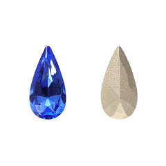 Light Sapphire Teardrop Shape High Quality Glass Pointed Back Fancy Rhinestones WholesaleRhinestone