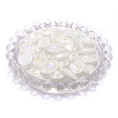 Electric Neon White Oval Shape High Quality Glass Sew-on Rhinestones WholesaleRhinestone