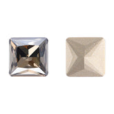 サテンプリンセススクエアシェイプ高品質のガラス尖ったバックファンシーラインストーン