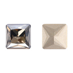 サテンプリンセススクエアシェイプ高品質のガラス尖ったバックファンシーラインストーン