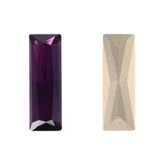 Amethyst Princess Baguette Shape High Quality Glass Pointed Back Fancy Rhinestones WholesaleRhinestone