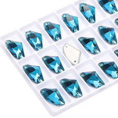 Indicolite Galactic Shape High Quality Glass Sew-on Rhinestones WholesaleRhinestone