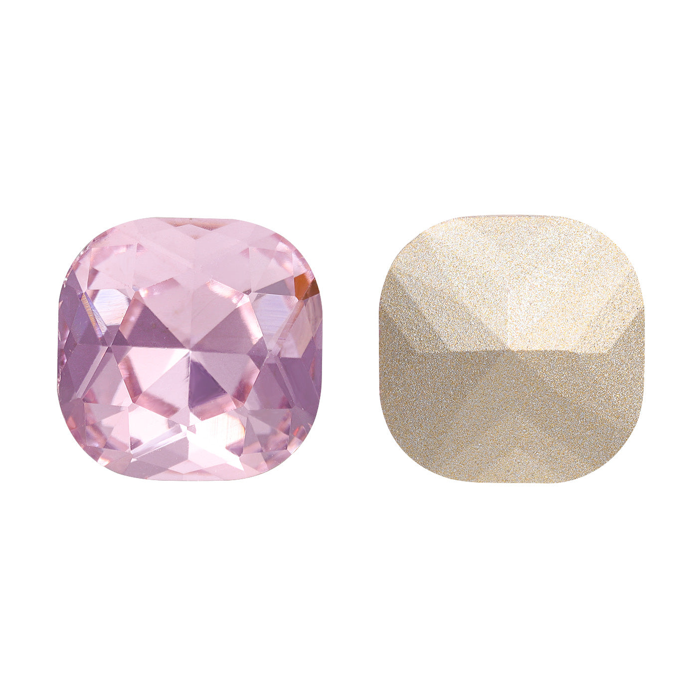 Light Rose Cushion Square Shape High Quality Glass Pointed Back Fancy Rhinestones WholesaleRhinestone