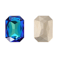 Bermuda Blue Thin Octagon Shape High Quality Glass Pointed Back Fancy Rhinestones WholesaleRhinestone