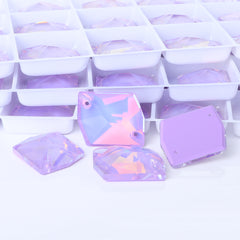 Lavender AM Cosmic Shape High Quality Glass Sew-on Rhinestones WholesaleRhinestone