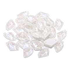 Electric Neon White Galactic Shape High Quality Glass Sew-on Rhinestones WholesaleRhinestone