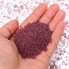 Transparent Frost Light Purple Color Hight Quality Glass Cylinder Seed Beads 1.6 MM Size BS1023 WholesaleRhinestone