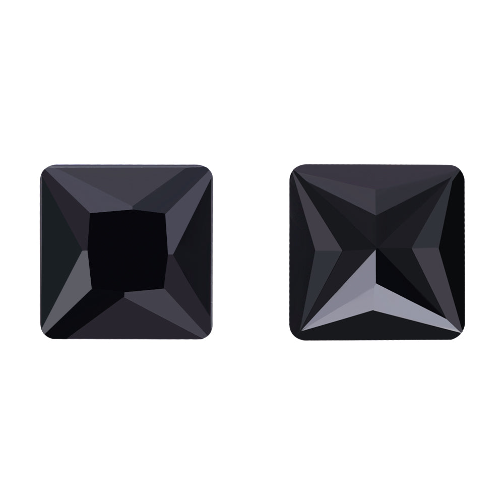 Jet Princess Square Shape High Quality Glass Pointed Back Fancy Rhinestones WholesaleRhinestone