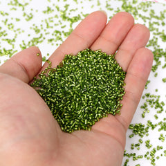 Transparent Silver-lined Olive Green Color Hight Quality Glass Cylinder Seed Beads 1.6 MM Size GY2003 WholesaleRhinestone