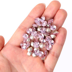 Pink XIRIUS Chaton Shape Glass Pointed Back Fancy Rhinestones WholesaleRhinestone