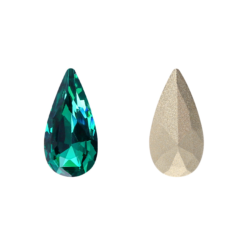 Emerald Teardrop Shape High Quality Glass Pointed Back Fancy Rhinestones WholesaleRhinestone
