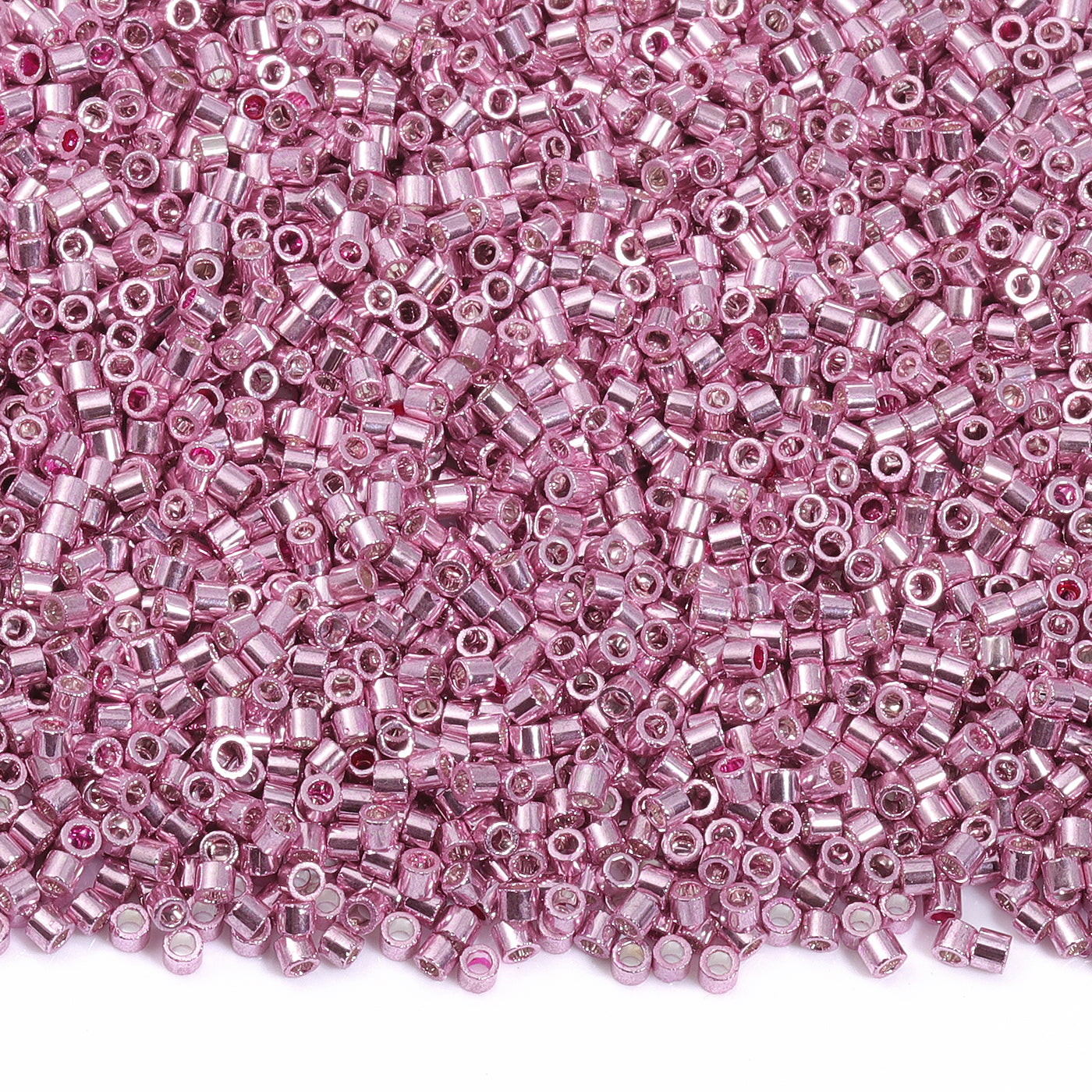 Metallic Pink Luster Color Hight Quality Glass Cylinder Seed Beads 1.6 MM Size JS3013 WholesaleRhinestone