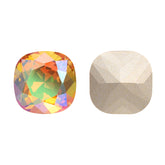 クリスタルサンクッションスクエアシェイプ高品質のガラス尖ったバックファンシーラインストーン