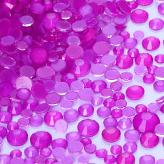 Mixed Sizes Mocha Neon Dk Purple Glass Flat Back Rhinestones For Nail Art WholesaleRhinestone