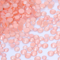 Mixed Sizes Mocha Neon Champagne Glass Flat Back Rhinestones For Nail Art WholesaleRhinestone