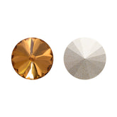 Light Smoked Topaz Rivoli Shape High Quality Glass Pointed Back Fancy Rhinestones WholesaleRhinestone