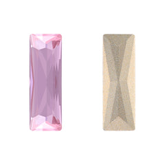 Light Rose Princess Baguette Shape High Quality Glass Pointed Back Fancy Rhinestones WholesaleRhinestone
