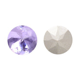 Violet Dome Round Shape High Quality Glass Pointed Back Fancy Rhinestones WholesaleRhinestone