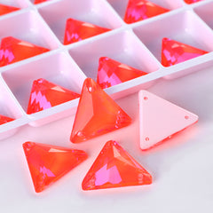 Electric Neon Hyacinth Triangle Shape High Quality Glass Sew-on Rhinestones WholesaleRhinestone
