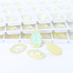 Jonquil AM Drop Shape High Quality Glass Sew-on Rhinestones WholesaleRhinestone