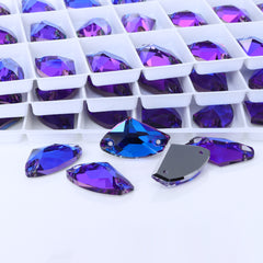 Bermuda Blue Galactic Shape High Quality Glass Sew-on Rhinestones WholesaleRhinestone