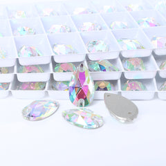Crystal Phantom Drop Shape High Quality Glass Sew-on Rhinestones WholesaleRhinestone