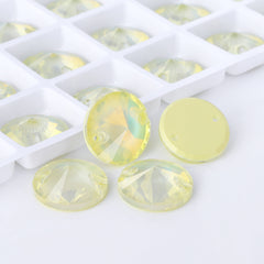 Jonquil AM Rivoli Shape High Quality Glass Sew-on Rhinestones WholesaleRhinestone
