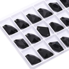 Jet Galactic Shape High Quality Glass Sew-on Rhinestones WholesaleRhinestone