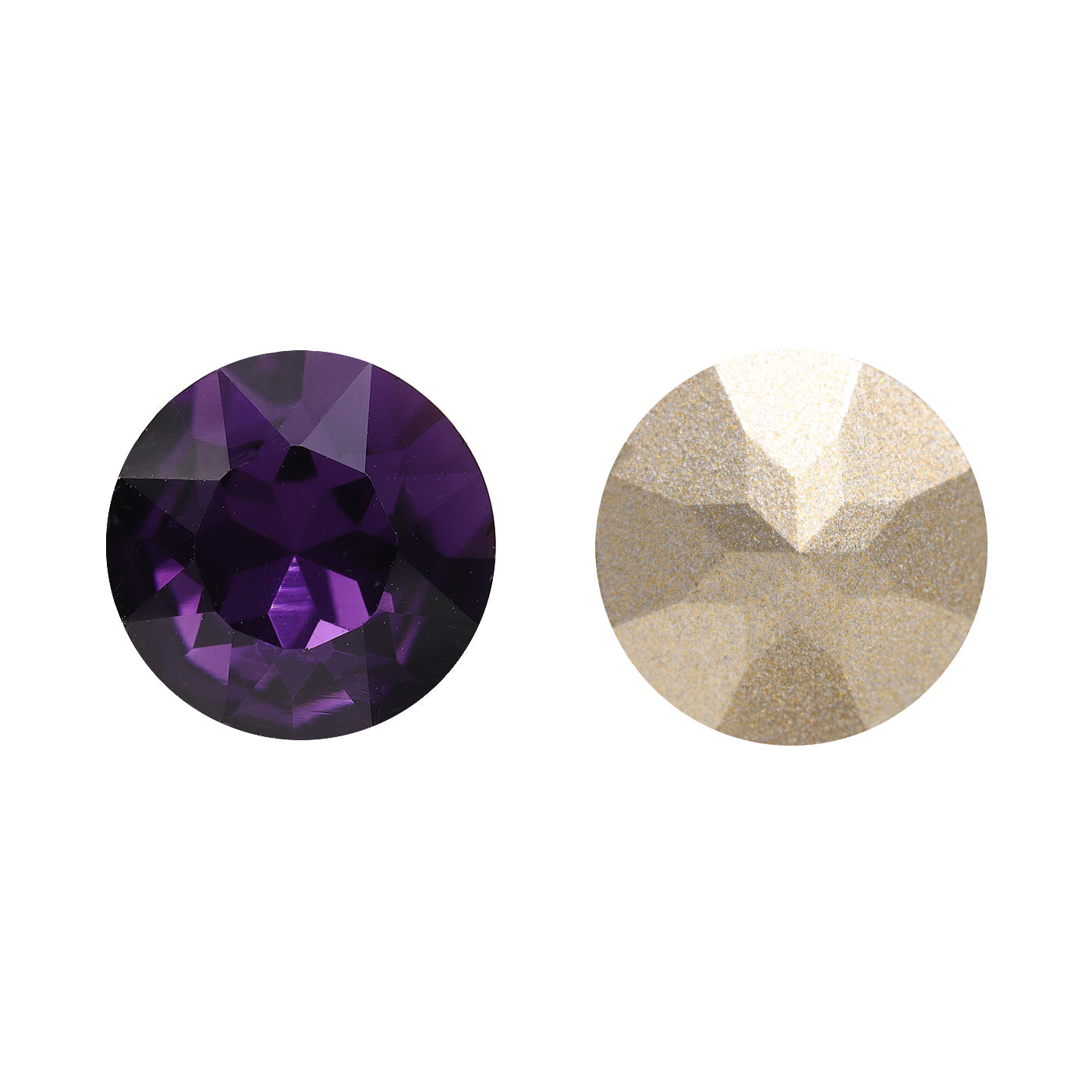 Amethyst Gemstone Flower Shape High Quality Glass Pointed Back Fancy Rhinestones WholesaleRhinestone