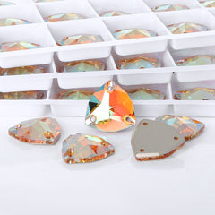 Crystal Sun Trilliant Shape High Quality Glass Sew-on Rhinestones WholesaleRhinestone