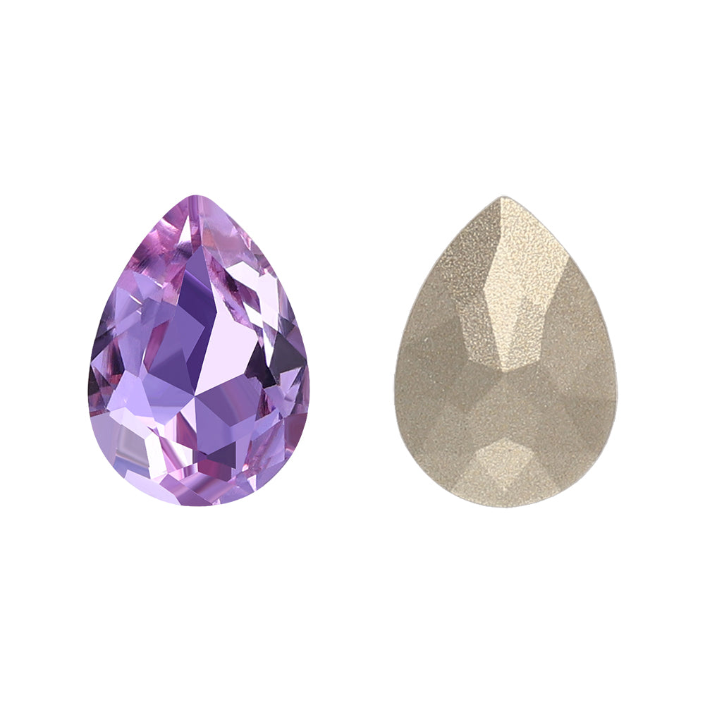Violet Pear Shape High Quality Glass Pointed Back Fancy Rhinestones WholesaleRhinestone