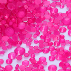 Mixed Sizes Mocha Neon Rose Glass Flat Back Rhinestones For Nail Art WholesaleRhinestone