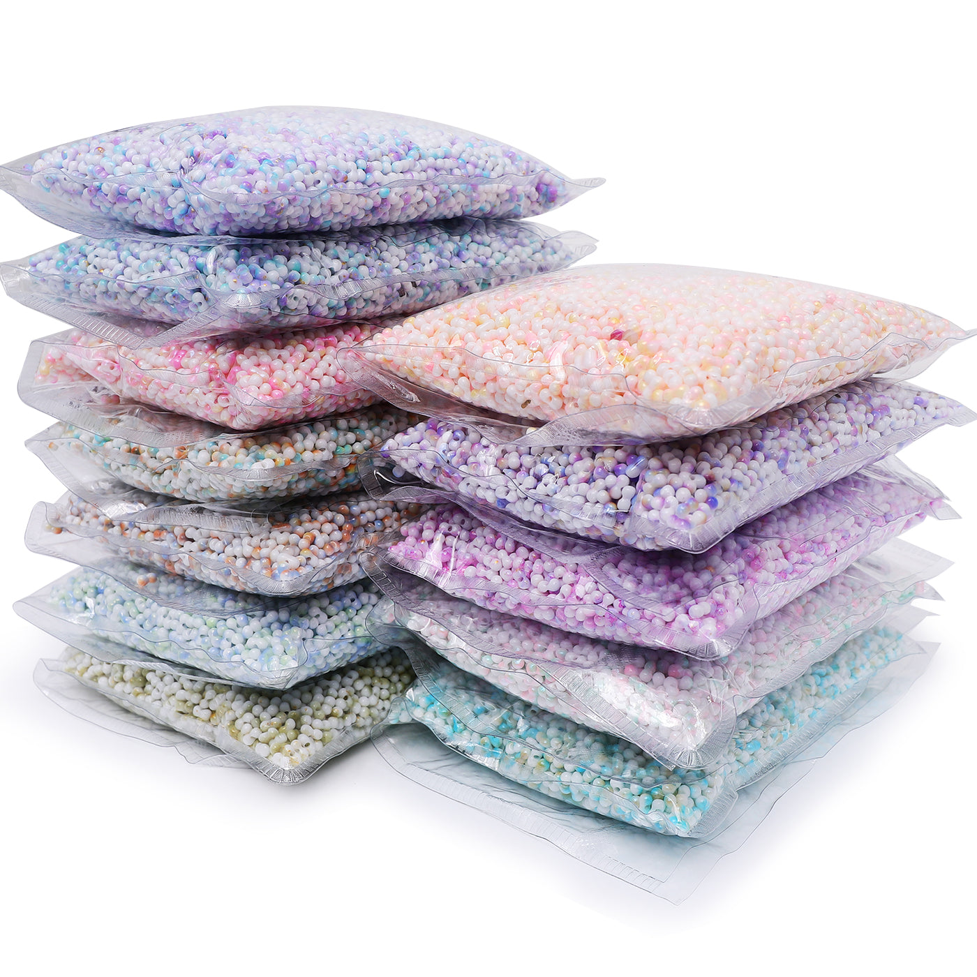 Various Colors Rainbow Effect Peanut Beads Shape Glass Seed Beads In Bulk Package WholesaleRhinestone