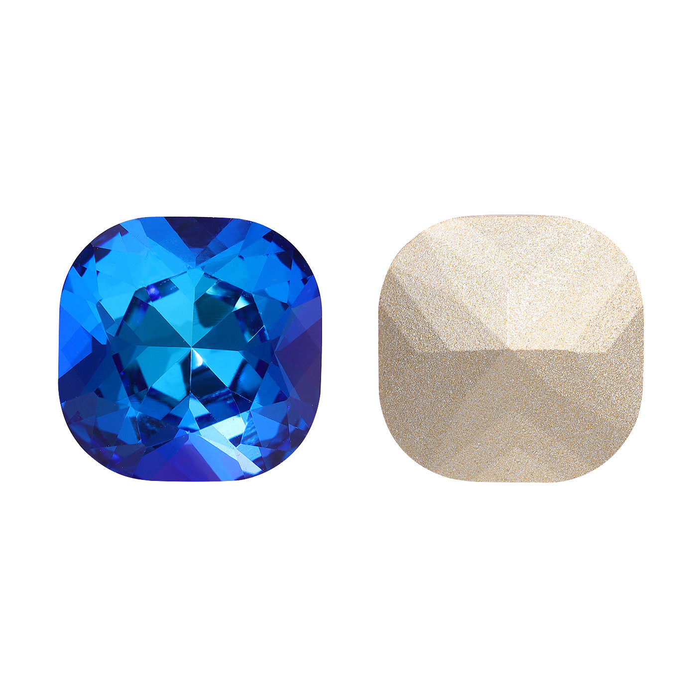Bermuda Blue Cushion Square Shape High Quality Glass Pointed Back Fancy Rhinestones WholesaleRhinestone