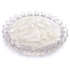 Electric Neon White Cosmic Baguette Shape High Quality Glass Sew-on Rhinestones WholesaleRhinestone