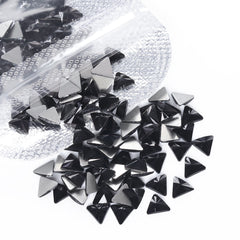 Triangle Shape Black Flat Back Fancy Rhinestones