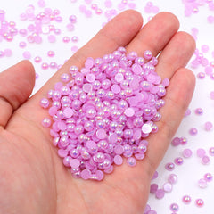 Lavender AB Resin Flat Back Pearls Multi Sizes WholesaleRhinestone