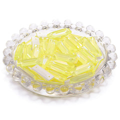 Electric Neon Light Topaz Cosmic Baguette Shape High Quality Glass Sew-on Rhinestones WholesaleRhinestone