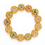 Mixed Colors Round Shape Golden Plated High-Quality Sew-on Alloy Charms Inlaid Cubic Zirconia WholesaleRhinestone